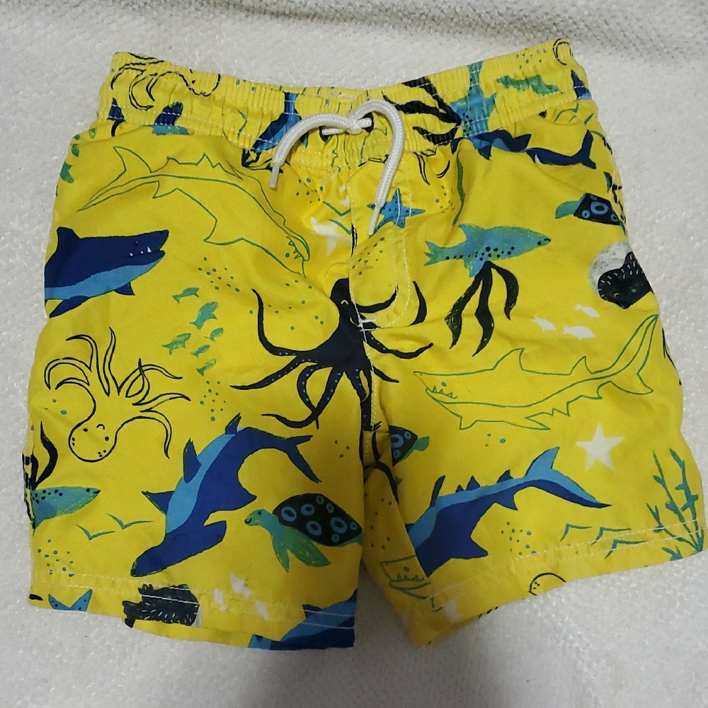 Carter's Yellow Swim Trunks with Sea Creature Print